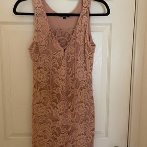 Nude/Pink lace dress L